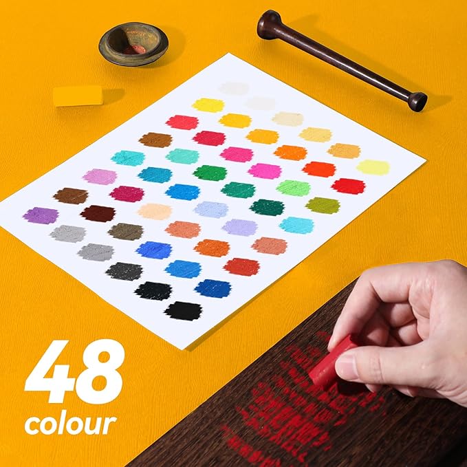 Paul Rubens Soft Pastel Set (48 Colors) - Fine Pigments with Smooth Strokes & Strong Coloring Power - Vibrant Chalk Pastels for Drawing, Blending & Layering - Ideal for Beginners, Students & Artists