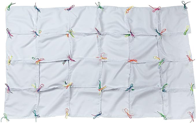 Fun Express DIY Knot Tie Quilt Kit for Kids - No Sew Fleece Blanket Making Kit with 24 Pre-Cut Squares | Craft Kits for Girls Ages 6-12 | Perfect for School, Church Groups & Creative Activities