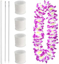 Lei Needle Kit, 2 Pcs 14 Inch Extra Long Sewing Needles 4 Rolls Lei Needle Twine 1 Pcs Lei Needle Storage Tube, Long Upholstery Needles for DIY Graduation Hawaiian Malay Flower Lei Making