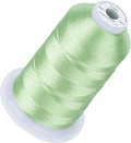 Simthread 5500Yds Embroidery Thread, 5000M High-Yardage 40WT 100% Polyester Thread – 170+ Vivid Colors, High-Speed Rated – Compatible with Brother, Singer, Janome & More - Seafoam Green S034