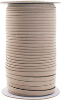 Mandala Crafts 55 Yards 1/4 Inch Taupe Double Fold Bias Tape for Sewing - Bias Binding Tape for Quilting Binding, Hemming, Seam, and Fabric Piping