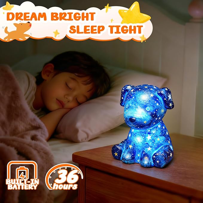 dededa Paint Your Own Dog Lamp Kit, Arts and Crafts for Kids, Art Supplies Painting Kits for Kids 8-12, Christmas Halloween Birthday Crafts Gifts for Boys Girls Ages 4 5 6 7 8 9 10 11 12+, Dog Toys