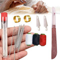 HIDRUO Big Eye Steel Sewing Needles Kit, Sewing Tool Set, Stainless Steel Hand Sewing Needles, Portable DIY Hand Made Craft Set for Handcraft Lovers (34PCS)