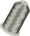 Simthread 5500Yds Embroidery Thread, 5000M High-Yardage 40WT 100% Polyester Thread – 170+ Vivid Colors, High-Speed Rated – Compatible with Brother, Singer, Janome & More - Silver 005