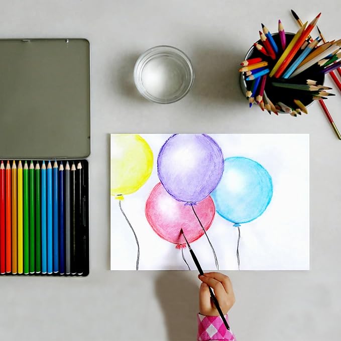 PATIKIL Watercolor Pencil, 6Pcs Water Soluble Pencils for Blending, Coloring, Sketch Drawing, Painting, Dark Green