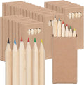 Ctosree 36 Packs Mini Colored Pencils Bulk 3.5 Inch Coloring Drawing Pencil in Kraft Boxes Goodie Bags Gift for Kids Adult Classroom School Office Painting Christmas Birthday Party Favor, 6 Per Pack