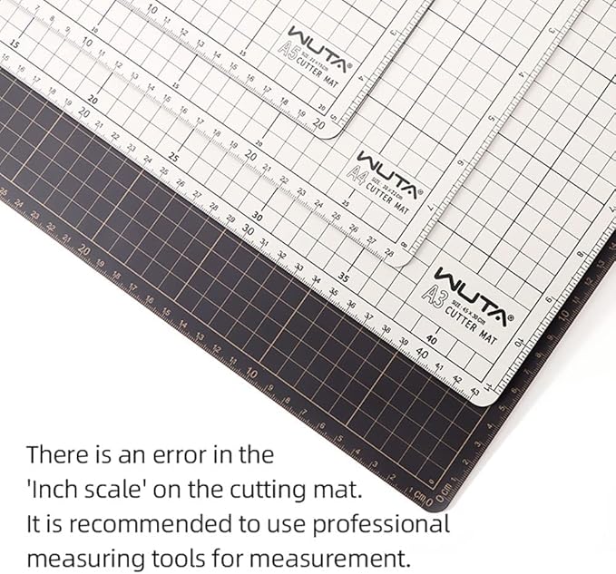 WUTA Self Healing Sewing Mat, Double Sided Non-Slip PVC Cutting Mat A4 Cutting Board for Sewing, Craft, Quilting, Fabric, Scrapbooking Project (9x12inch)