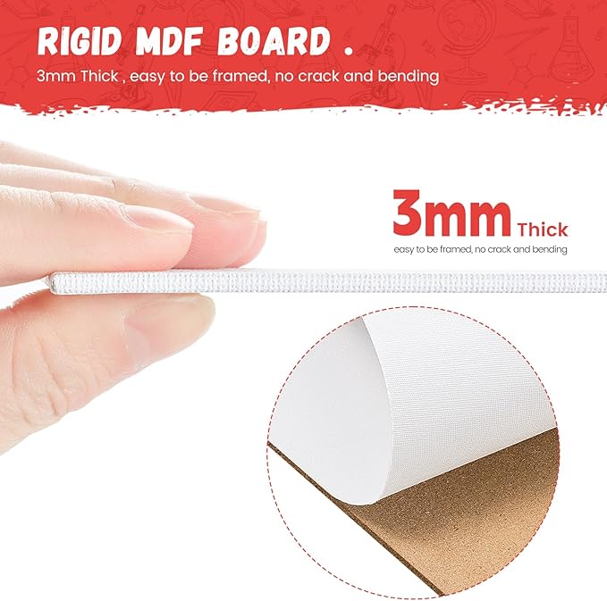 Simetufy 12 Pack 12x16 Inch Large Canvas Boards for Painting Flat Canvas Panels, Gesso Primed Acid-Free 100% Cotton for Acrylic Oil Watercolor Tempera Paint