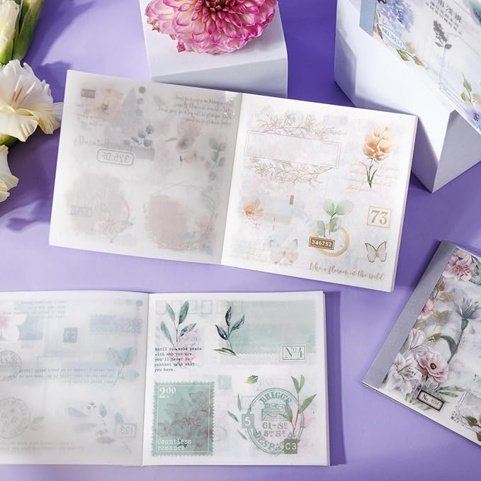 Alideco Vintage Scrapbook Stickers Set Retro People Flowers Sticker Book for Adults Sticker journaling Stickers for Scrapbooking Tweezer 20Sheets/160Pcs (chunfengxiyu)