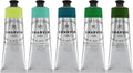 Charvin Fine Artists' Oil Paints - Elite Artists' Oils from The French Riviera for Painting, Classrooms, Plein Aire, & More! - [Greens Set 2-150 mL Set of 5]