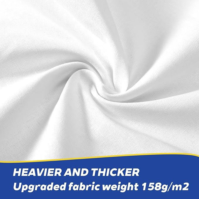 SHENLIU 100Pcs 10x10 Inches Cotton Fabric Squares Precut Quilting Fabric Bundles Solid Colors Layer Cakes Quilt Material for DIY Sewing Crafts Embroidery Patchwork Projects (White)