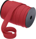 MECCANIXITY 1 Inch Double Fold Bias Tape Polyester Continuous Bulk Bias Tape for Sewing,Seaming Quilting Hemming Binding Crafts (Wine Red 55 Yards)