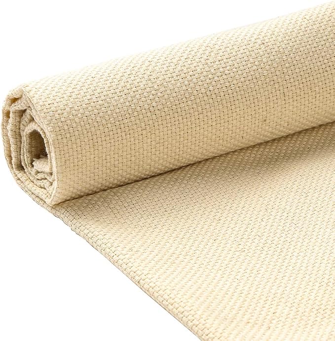 Pllieay Tufting Cloth Punch Needle Fabric, Embroidery Fabric, Monks Cloth for Punch Needle Embroidery Rug-Punch & Pinch Needle, 26.4 x 19.3 Inch