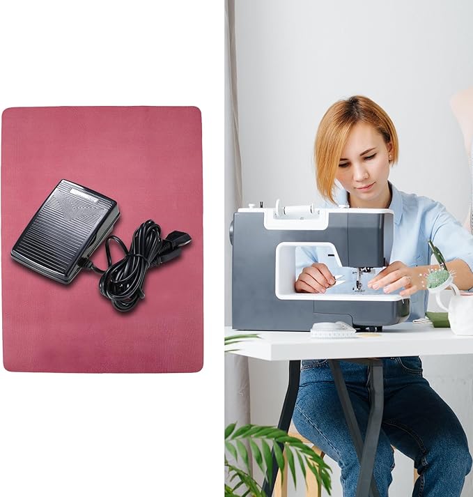 Sewing Machine Foot Pedal Mat-No Slip,Waterproof Foot Pedal Pads Keeps Pedal in Place,Cool Gifts for Quilters,Sewing Quilting Supplies,Sewing Machine and Sergers Accessories.Red 7'' X 10''