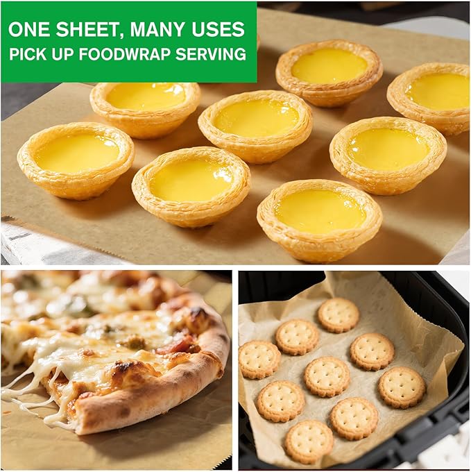 EcoDispose Precut POP UP Deli Paper Sheet Pack of 200, Interfolded Heavy Paper for Food Wrap and Serving (10" x 10-1/2", Kraft）