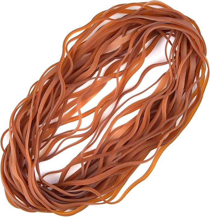 Coopay 12 Inches Extra Large Rubber Bands, 30 Pieces Heavy Duty Trash Can Band Bulk, Strong Elastic for Office Supply School Home, Garbage Cans, File Folders (Yellow)
