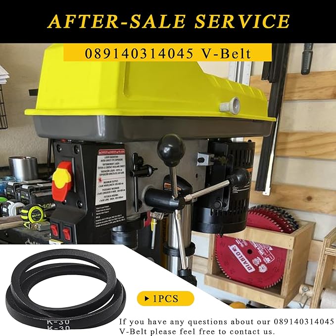 089140314045 Replacement Belt, V-Belt K30 Fits DP103L Ridgid, Replacement Belt Ryobi Tool Belt, 1 Pc
