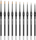 Nicpro Miniature Paint Brushes - 10PCS Model Paint Brush Set for Acrylic Oil Watercolor, Micro Detail Paint Brushes for Model, Miniature, Art Painting, Fine Detailing, Paint by Numbers, Craft