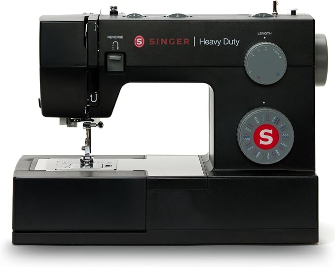 SINGER Heavy Duty 4432 High Speed Black Sewing Machine with Accessory Kit | Strong Motor with Enhanced Piercing Power, 110 Stitch Applications, Full Metal frame, 1-step Buttonhole & LED Light