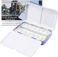 MYARTOOL Empty Watercolor Palette, Metal Watercolor Tins Box Palette Paint Case with 12 Empty Half Pans, Paint Tray Palette Suitable for Watercolor, Acrylic, Gouache, Oil Painting