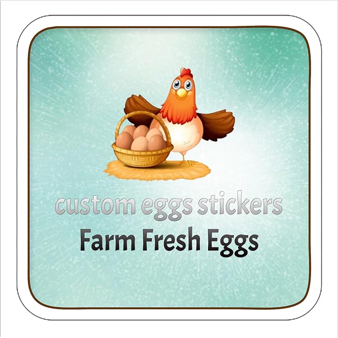 2,2.5,3,3.5,4inch Custom Egg Carton Labels Sticker Farm Fresh Eggs Cartons Sticker Label, Customized Egg Stickers， Custom retrun Egg Carton Label (7)