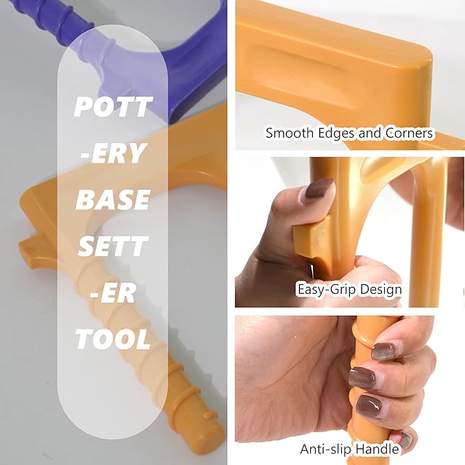 UPTTHOW Plastic Pottery Ball Opener Tool for Ceramics, Ergonomic Pottery Base Bottom Guide for Perfect Artisan Creations