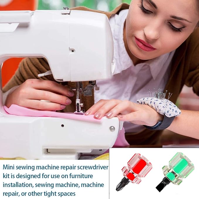 Buspoll sewing machine screwdriver ultra short flat head and Phillips screwdriver sewing machine tool concept