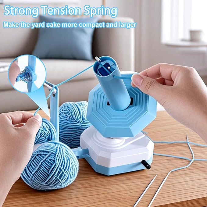 Yuehuamech Yarn Winder, Electric Yarn Ball Winder for Crocheting, 10oz Large Capacity Stepless Speed Control Automatic Yarn Spinning Machine Ideal for Crochet Enthusiasts