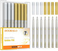 DOOHALO Metallic Pens Gold Silver Marker Compatible with Cricut 3/Maker/Explore 3/Air 2/Air Machine 1.0 Medium Point Tips for Drawing Writing