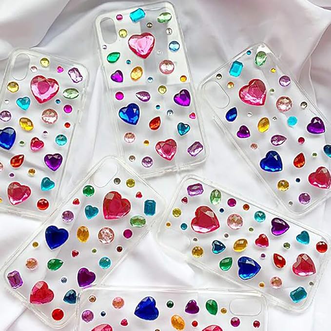 586pcs Jewels Stickers Gem Stickers Rhinestone for Crafts Sticker Gems Self Adhesive Bling Jewels