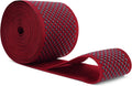 Mandala Crafts 2.5 Inch Elastic Silicone Gripper Tape for Clothing - 5 Yds Dotted Non Slip Elastic Band for Sewing - Burgundy Silicone Flat Fabric Stretchy Ribbon Straps