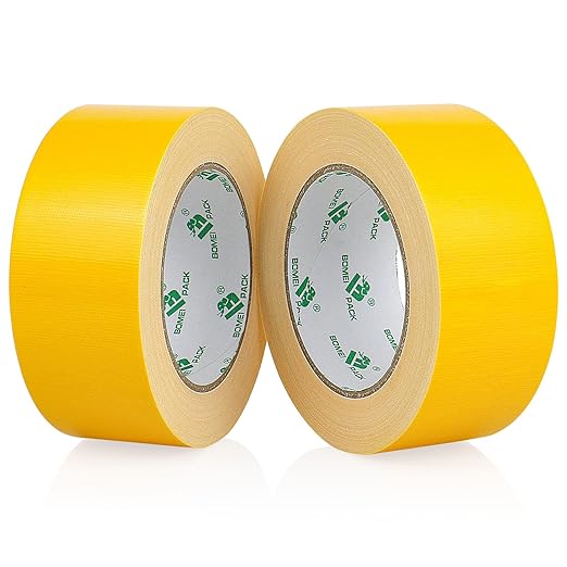 BOMEI PACK Duct Tape Yellow, Heavy Duty Strong Industrial Color Duct Tape 9mil x 1.88inch x 30yds for Packing and Repairing