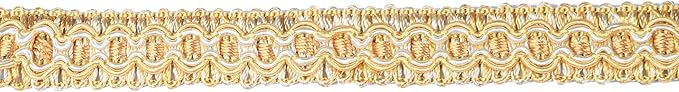 Gimp Braid Trim, 0.7 Inch / 10M(10.9 Yards) Fabric Trim, Upholstery Trim for Sewing Polyester Hand DIY Crafts Costume Home Decorative