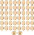 HARFINGTON 50pcs 16L Metal Round Flat Sewing Buttons 10mm Alloy Shank Craft Replacement Button for Men Women Suit Woolen Coat Shirt Trousers Sewing Crafts, Matt Gold