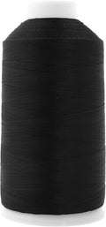 Mandala Crafts Size 346 210D T350 Bonded Nylon Thread - Black 415 YDs Tex 350 Heavy Duty Sewing Threads for Leather, Jeans, Weaving, Outdoor Marine Upholstery