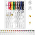 16 Boxes Quick Fix Sewing Kit, Easy Pre Threaded Needle Kit, Personal Sewing Kit Plastic Threaded Needle Holder Small Home Travel Sewing Box with Pin Button, Each Box with 10 Pieces Colors