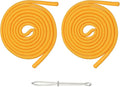 uxcell 2pcs 53inch Drawstring Cords Replacement Drawstring Hoodie String Sewing Tool with Easy Threader for Hoodie Sweatpants Jackets Pants Hats Coats Bags, Lemon Yellow