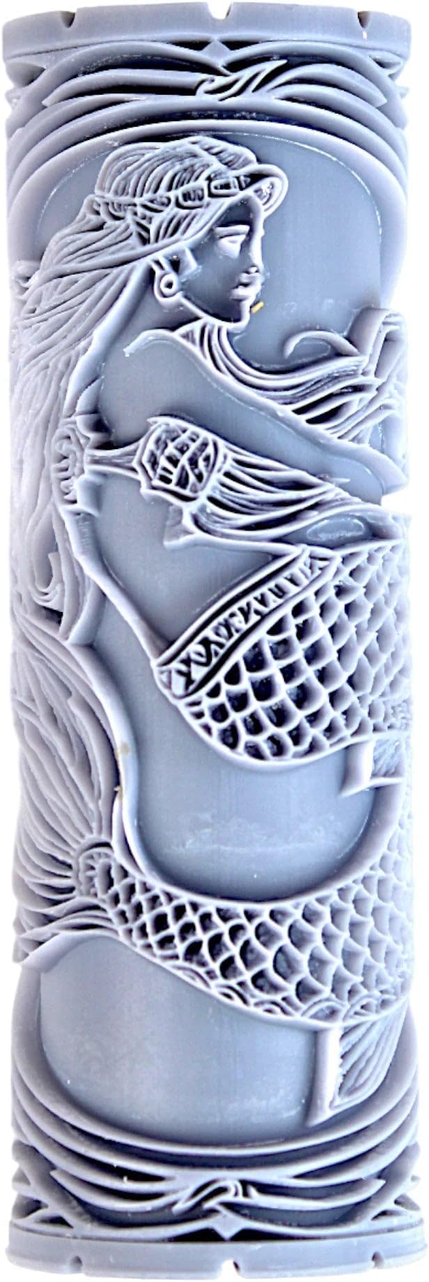 Mermaid Clay Texture Roller (4") - Ocean Set #01 - Embossing Pattern Roller for Polymer & Ceramic Clay, Pottery & Crafts