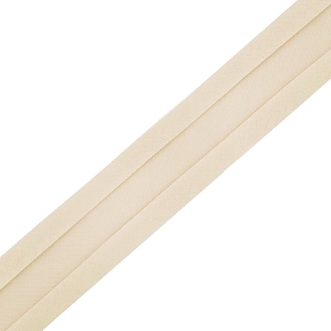 Mandala Crafts 3/4 Inch Single Fold Bias Tape for Sewing, Quilting, Piping, Hemming, Blanket & Quilt Binding – 40 Yards Khaki Fabric Seam Binding Tape