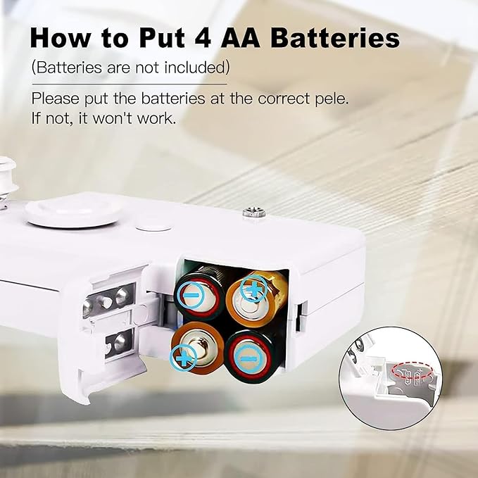 Handheld Sewing Machine, Portable & Cordless Mini Sewing Machine for Beginners - Electric Fast Stitching, DIY Fabric Clothes Repair Kit, Home Travel Mending Machine with Accessories(White)