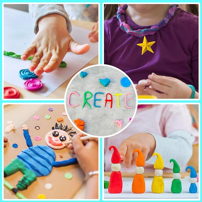 ESSENSON Air Dry Clay 104 Colors, Modeling Clay for Kids, DIY Molding Magic Clay for with Tools, Gifts for Age 3-12 Years Old Boys Girls Kids