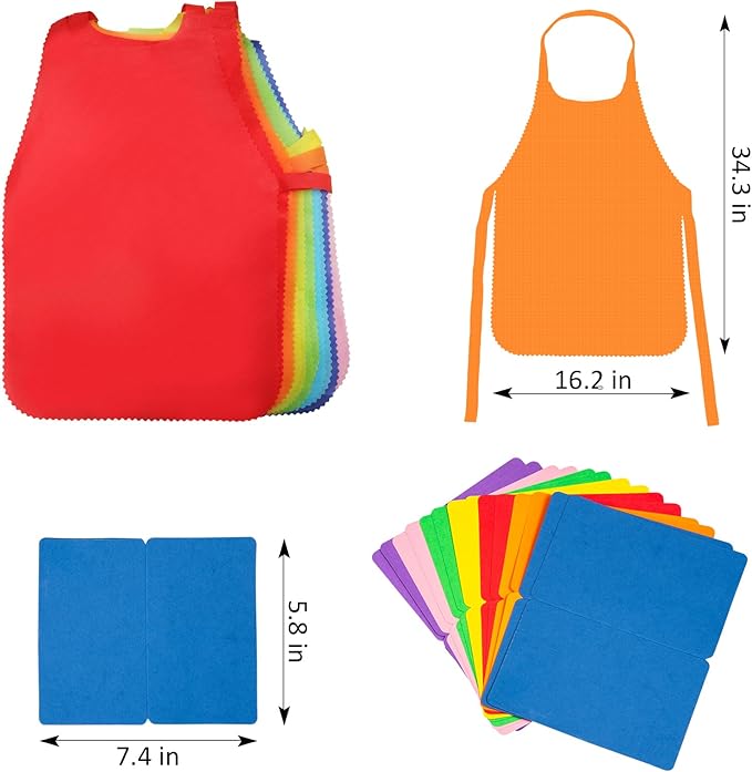 Rabbitale 217 Pcs Art Painting Kit Supplies Set for to Party - 120 Paint Brushes, 24 Acrylic Paints, 12 Wood Easels & Canvas Panels & Palettes & Aprons & Wash Pen Cup, 1 Plastic Tablecloth