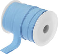 MECCANIXITY 1 Inch Double Fold Bias Tape Polyester Continuous Bulk Bias Tape for Sewing,Seaming Quilting Hemming Binding Crafts (Light Blue 25 Yards)