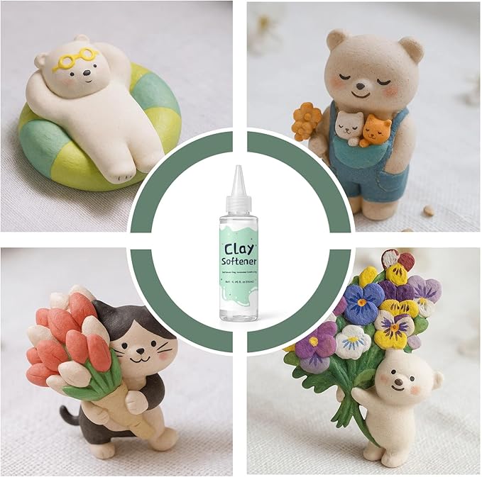 120ml Polymer Clay Softener, Restore Clay Flexibility, Increase Ductility & Strong Adhesion, for Ceramic Artists, Crafts, and DIY Projects