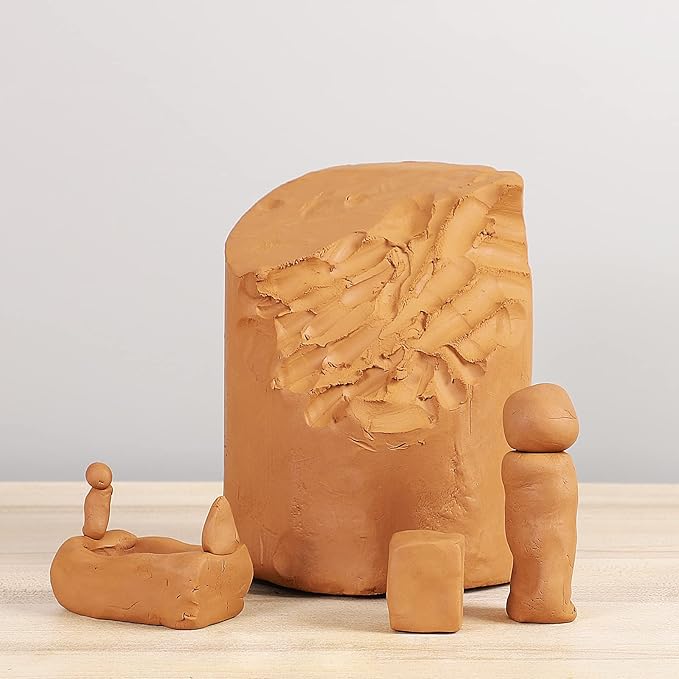 20 lbs Low Fire Pottery Clay - Terra Cotta, Cone 06. Earthware Potters Throwing Clay.Ideal for Wheel Throwing,Hand Building,Firing and More,Pottery Clay for Sculpting,Beginners and Advance