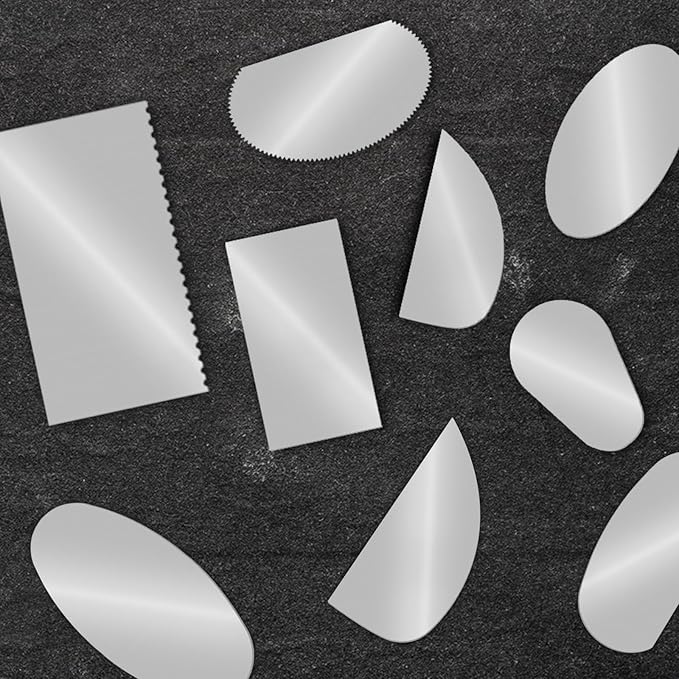 12 PCS Steel Pottery Tools Ribs Stainless Steel Serrated Scraper Cutter Clay Scraper Scraper Crafts Tool, Ceramics Sculpting Tools Kits for Texturing Artists Sculpture Modeling Potter