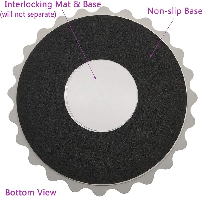 HONEYSEW Circle Rotary Cutting Mat Diameter 20cm(8") Self Healing for Any Table Protection Board Quilt Fabric Doing Crafts Sewing Quilting Projects Rotating Cutter Pad (Green Color)