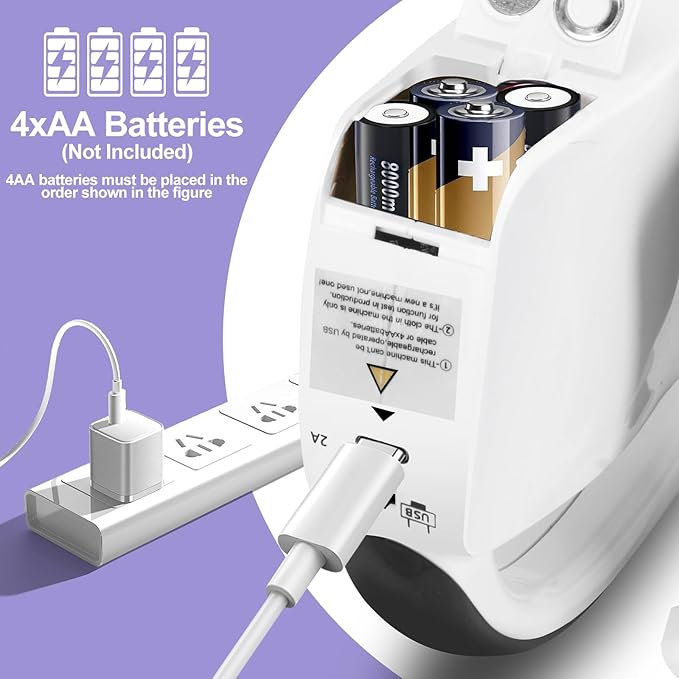 Mini Sewing Machine for Beginners， Portable Handheld Sewing Machine with Dual Speed & Power Modes - Quick Stitch for Home Travel DIY Repairs， Easy to use