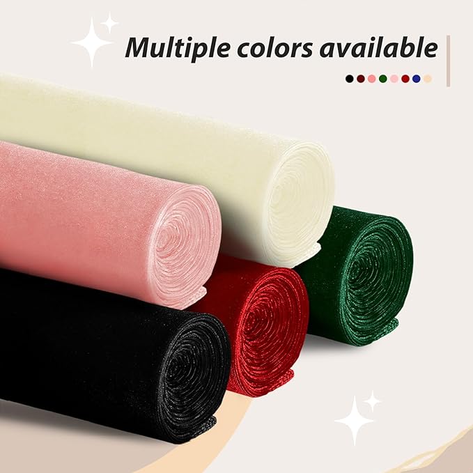 KKJIAF Light Pink Stretch Velvet Fabric 60 Inch Wide, 1 Yard Soft Stretchy Fabric for Sewing Clothes, Apparel, Costume, Crafts - 90% Polyester 10% Spandex
