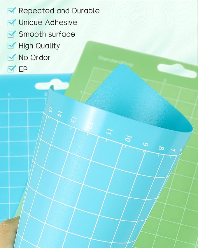 Gwybkq Cutting Mat, Compatible With Cricut Joy 8 Packs (4.5x6.5In,4.5x12In) Accessories (Standardgrip,Light)